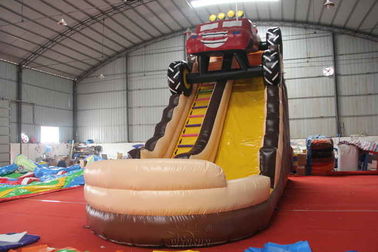 Çin Çocuklar / Yetişkinler İçin Yapılan Monster Truck Büyük Şişme Slide PVC Malzeme Fabrika