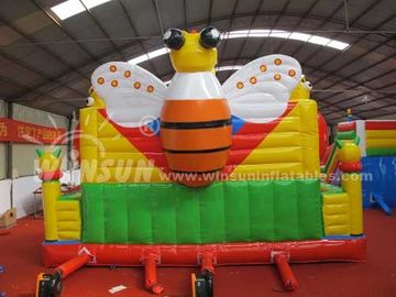 Çin Çalışkan Arılar Tema Şişme Eğlence Dünyası, 0.9mm PVC Oyun Parkı Fabrika