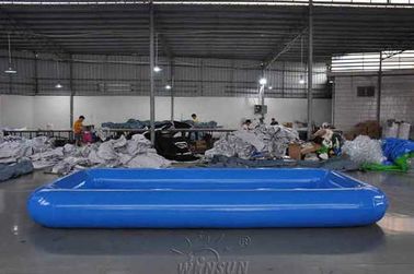 Çin Dikdörtgen Büyük Şişme Yüzme Havuzu, 0.9mm PVC Hava Geçirmez Şişme Havuz Fabrika