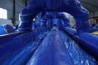 Uzun Ticari Şişme Su Kaydırağı, Mavi Crush Çift Şeritli Su Kaydırağı Tedarikçi